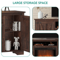 thumbnail image 6 of GIKPAL Fireplace TV Stand for TVs up to 65", 1400W Farmhouse TV Stand with Electric Fireplace, Entertainment Center for Living Room with Storage Cabinets/Adjustable Shelves, Rustic Brown, 6 of 11