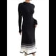 thumbnail image 3 of Vestido Tipo Suéter de Larga con Dobladillo A Rayas y Bloques de Color para Mujer, Plisado, Corte en A, de Punto Acanalado Negro L, 3 of 10