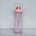 thumbnail image 2 of Extra Large Capacity Motivational Time Marker Water Bottle With Straw & Handle, Leakproof BPA-Free Sports Water Bottle For Gym,Pink,2L, 2 of 5