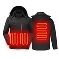 thumbnail image 1 of LOVZFMLL Jackets for Mens Christmas Printed Casual Hooded Sweatshirt With Multiple Pockets Intelligent Single Control Three Districts Heating And A Jacket, 1 of 3