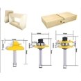 thumbnail image 3 of Juego de brocas para fresadora de inglete Lock 3 piezas ángulo de 45 grados herramientas para trabajar la madera BRILLAR, 3 of 5