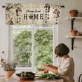 thumbnail image 6 of Sweet Home Rod Pocket Curtain Valance, Western Stars Bird Houses Country Vintage Farmhouse Window Valance for Living Room, Bedroom, Kitchen 42"W x 12"L, 6 of 9