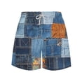 thumbnail image 3 of guisaled Swim Shorts Men Swim Shorts for Men Quick Dry Elastic Waisted Swim Trunks Summer Lightweight Loose Fit Patchwork Hawaii Beach Swim Buttom, 3 of 6