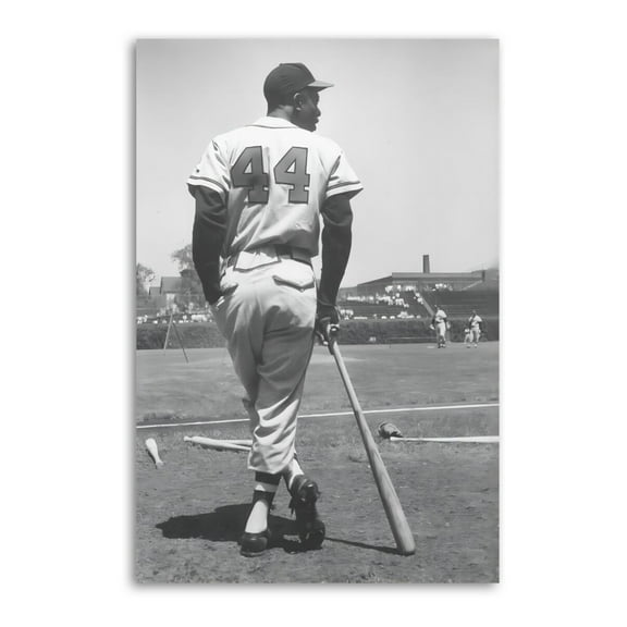 Hank Aaron Braves Baseball Home Decor Poster Wall Art Hanging Picture Print Bedroom Decorative Painting Posters Room Aesthetic 16x24inch(40x60cm)
