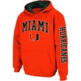 thumbnail image 2 of Youth Colosseum Orange Miami Hurricanes 2-Hit Team Pullover Hoodie, 2 of 4