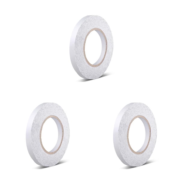 Inteprter Double-Sided Tape Packaging Adhesive Sticky Cloth Supplies Fastener Tool Hemming Uses Studying Multiple for Sewing Scrapbooking 12 mm de ancho 50 m 3piezas Inteprter CBP372537