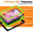 thumbnail image 5 of for Lenovo Tab 10.1/ Tab K10C Case 10.1 inch 2025, 360 Rotating Shockproof Cover with Stand, Handle, Shoulder Strap, Lime Panel, 5 of 7