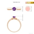 thumbnail image 4 of ANGARA Natural 0.45 Ct. Amethyst Solitaire Ring in 14K Rose Gold for Women (Ring Size: 8), 4 of 8