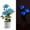 Blue, variant on BSJJY Solar Powered Artificial Rose Flower Lights,Waterproof Outdoor Garden Accent Lighting for Summer Country Field Yard Pathway Balcony Memorial Cemetery Gravesite Decorations, 1pc
