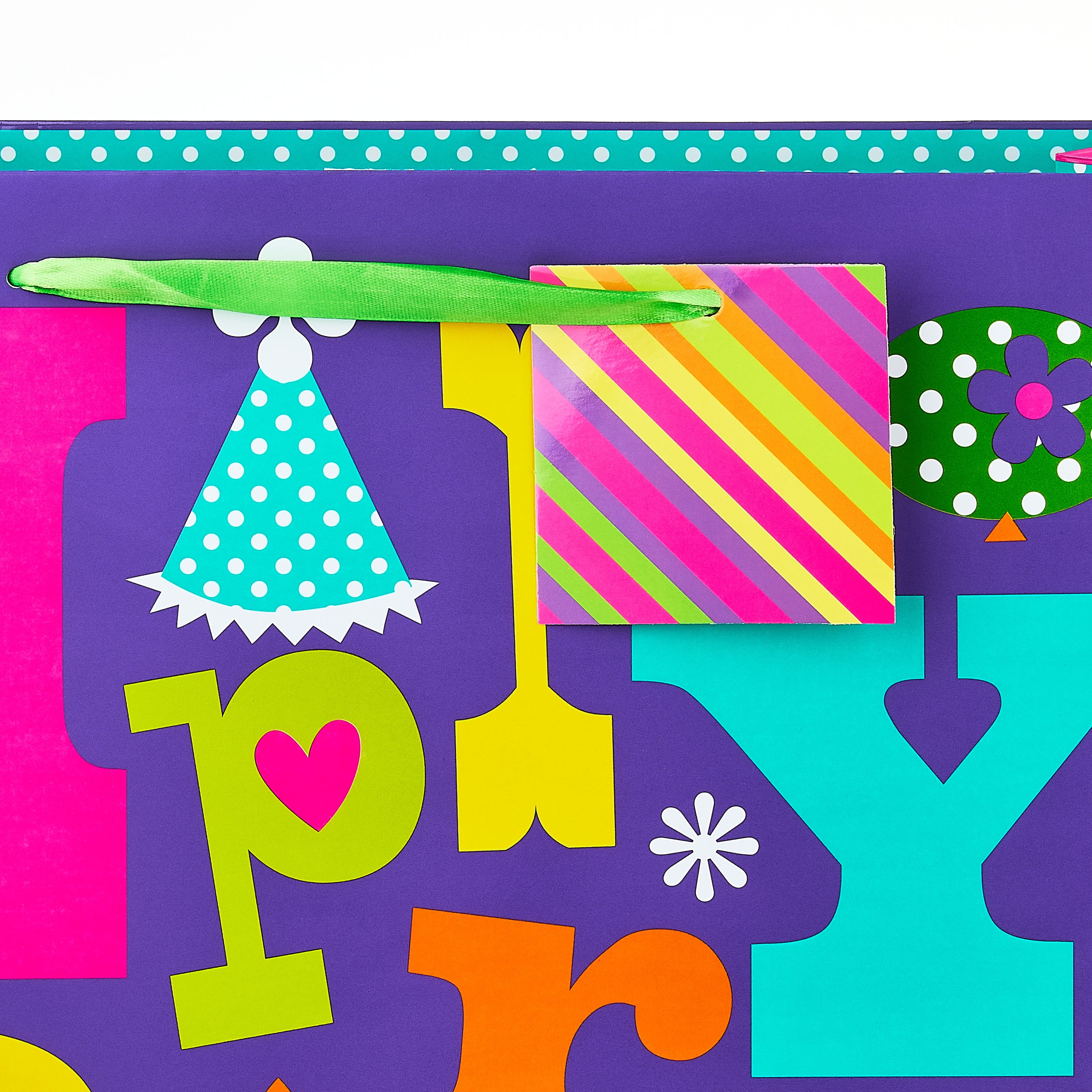 (6 pack) Multicolor Happy Birthday Paper Gift Bag, 14.5" x 18", by Way To Celebrate