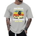 thumbnail image 4 of TSADFHJI Mens Shirts Long Sleeve Pattern Fall Mens Summer Fashion Simple Color Matching T Shirt with Short Sleeves And Round Neck Hallowee Xxl Grey, 4 of 4
