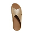 thumbnail image 4 of Fitflop Women's Lulu Lux Graphic-Weave Leather Cross-Strap Slide Sandals, 4 of 7