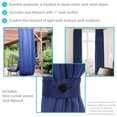thumbnail image 4 of Sunnydaze Modern Blue Solid Grommet Blackout Indoor or Outdoor Curtain, 51.5" x 120" (1 Panel), 4 of 14