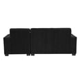 thumbnail image 4 of Sofá Love Chaise Derecho en L Eros 3 Plazas Negro para Sala, 4 of 8