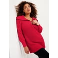 thumbnail image 3 of June & Vie Women's Plus Size Half-Zip Sweater, 3 of 5