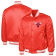 thumbnail image 3 of Men's Starter Red Chicago Bulls Printed Team Logo Satin Varsity Full-Snap Jacket, 3 of 3