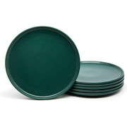 Kook Ceramic 11" Dinner Plates, Set of 6, Teal