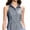 Black, variant on Women's Halter Neck Striped Sleeveless Blouse Button Down Summer Vacation Top