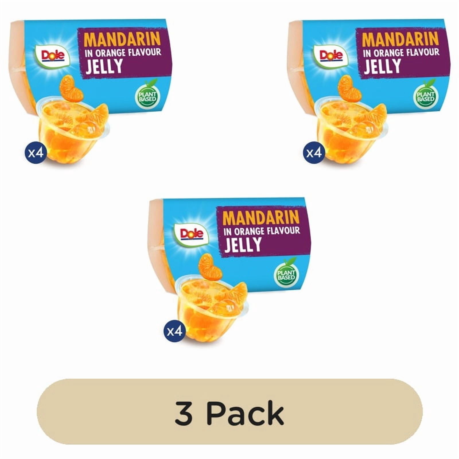 Dole Mandarins In Orange Jelly Pots Multipack 4 x 123g, British Import (Pack of 3)