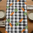 thumbnail image 5 of Table Runners 72 Inches Long Dress Scarves, Easter Bunny Farmhouse Kitchen Table Runner, Coffee Tablerunners, Spring Rabbits Carrots Black Buffalo Plaid 14x72 Inch, 5 of 9