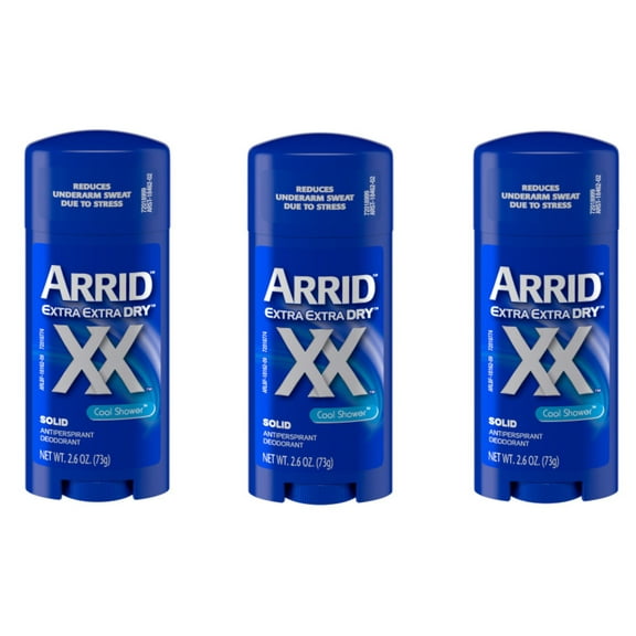 ARRID Extra Dry Anti-Perspirant Deodorantz Solid Cool Shower, 2.6 Oz, 3 Pack