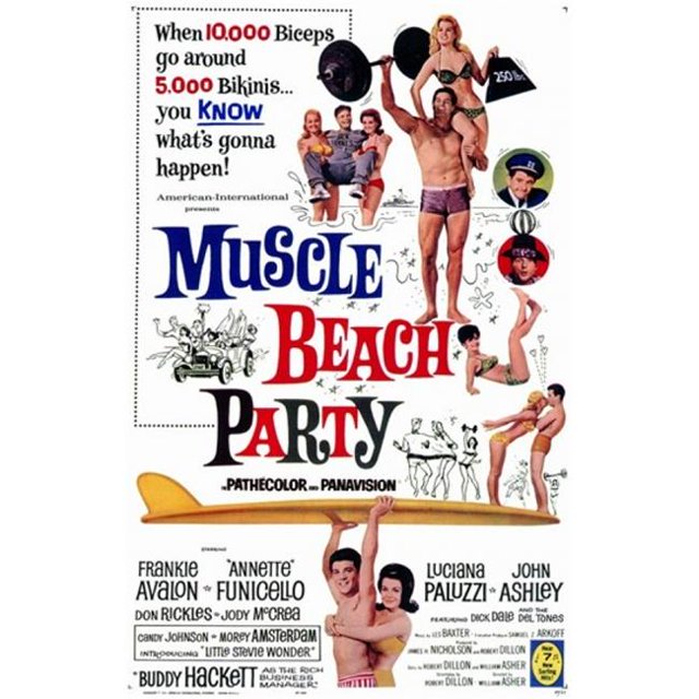 Pop Culture Graphics MOV144107 Muscle Beach Party Movie Poster, 11 x 17