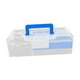 thumbnail image 3 of Caja de señuelos de pesca, almacenamiento de cebos, caja de accesorios de pesca de 2 capas azul, 3 of 9