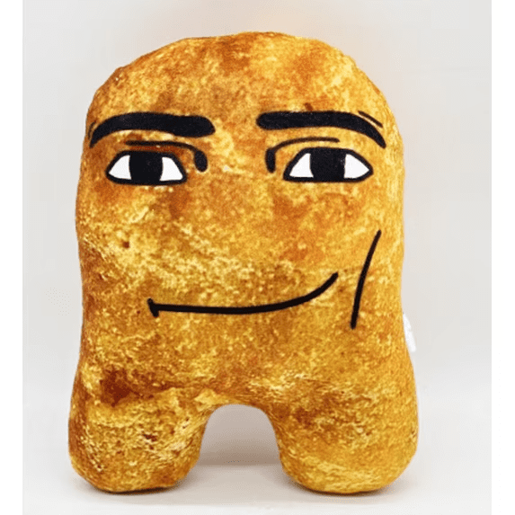 Gegagedigedagedo Chicken Nugget Plush Toy, Soft Fried Chicken Nugget Throw Pillow, Home Sofa Decor, Christmas & Birthday Gift for Fans, 9.84 Inch