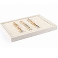 thumbnail image 3 of 2x Bandeja Organizador de Joyería para Almacenaje Exhibición - Color Beige, 35 x 24 x 3 cm Sunnimix Bandeja de terciopelo de la joyería, 3 of 8