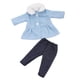 thumbnail image 5 of Ropa para muñecas bebé, lindo conjunto de abrigo y pantalones de 2 piezas para muñecas de 18 pulgadas, conjunto de ropa para niños Cielo azul, 5 of 5