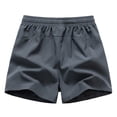thumbnail image 6 of Resicozy Casual Sweat Shorts for Men with Zipper Pockets Cotton Athletic Gym Shorts Lightweight Running Lounge Shorts Gray 2XL, 6 of 7