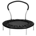 thumbnail image 4 of 36" Mini Toddlers Trampoline With Handle, Indoor Outdoor Trampoline for Kids, Trampoline Toy Round Jumping Mat, Recreational Trampolinds Birthday Gifts for Children Boy Girl, Black, 4 of 8