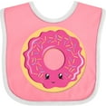 thumbnail image 3 of Inktastic Hot Pink Donut Boys or Girls Baby Bib, 3 of 4