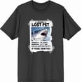 thumbnail image 3 of Reward Lost Pet Poster Adult Charcoal Crew Neck Short Sleeve Tee-3XL, 3 of 4