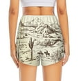 thumbnail image 3 of Picia Wild West Desert With Cowboys Pattern Women's 2 in 1 Athletic Running Shorts High Waisted Workout Casual Gym Sweat Shorts with Comfy Liner Zipper Pockets-X-Large, 3 of 9