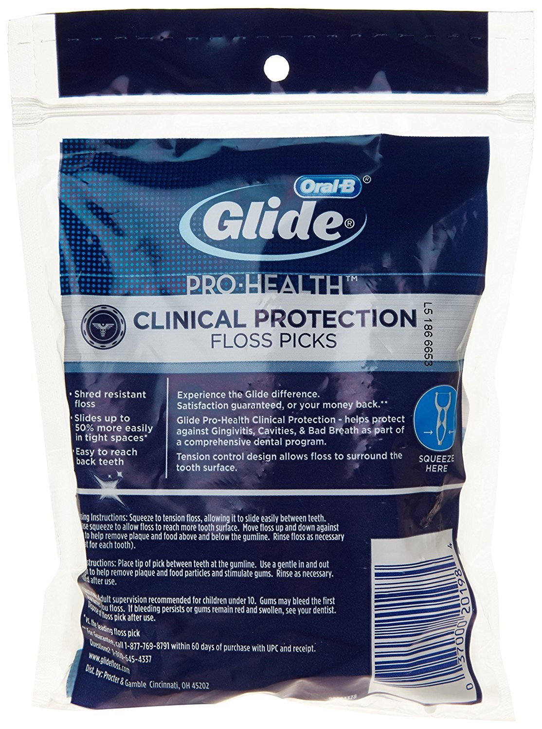 Oral B Glide Floss Picks Gum Care Remove Plaque And Gingivitis 30 Ct 6 Pack 