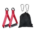 thumbnail image 2 of Asas de ejercicio, solo asa para banda de resistencia, repuesto, antideslizantes, accesorios de agarre para poleas de máquina de cable, entrenamiento rojo, 2 of 8