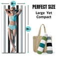 thumbnail image 3 of CHENMEI Cotton Oversized Beach Towel Large 70 X 35 Inch Pool Towel Rose Red Striped Swimming Cabana Towel Water Absorbent Quick Drying Towel Swimming Towel, 3 of 9