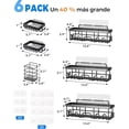 thumbnail image 2 of Organizador de Baño 6 Piezas, Organizador De Ducha Esquina, Accesorios para Baño con Repisas y Jaboneras, Estante para Baño Sin Taladro para Ducha y Pared (Negro), 2 of 4