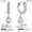 JDE0301329-S, variant on Trendy Gold Dangle Earrings for Women 14K Gold Silver Plated Chunky Drop Earring Statement Hoop Huggie Cubic Zirconia Crystal Charm Lightweight Hypoallergenic Jewelry Gifts for Women