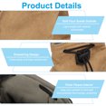 thumbnail image 3 of Uxcell Camera Bag, Drawstring Pouch with Adjustable Shoulder Strap Portable Handbag for DSLR Camera, Brown，Size S, 3 of 7