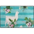 thumbnail image 2 of SKYSONIC Llama Cactus Area Rug Pad Dining Room Bedroom 5'x3', 2 of 6