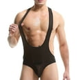 thumbnail image 4 of ZQUUVOU Men's Briefs Halter Solid Color Mesh Underwear (Black,L), 4 of 9