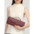 thumbnail image 2 of Women's Woven PU Leather Clutch Bag - Small Crossbody Shoulder Purse with Adjustable Strap, 2 of 6