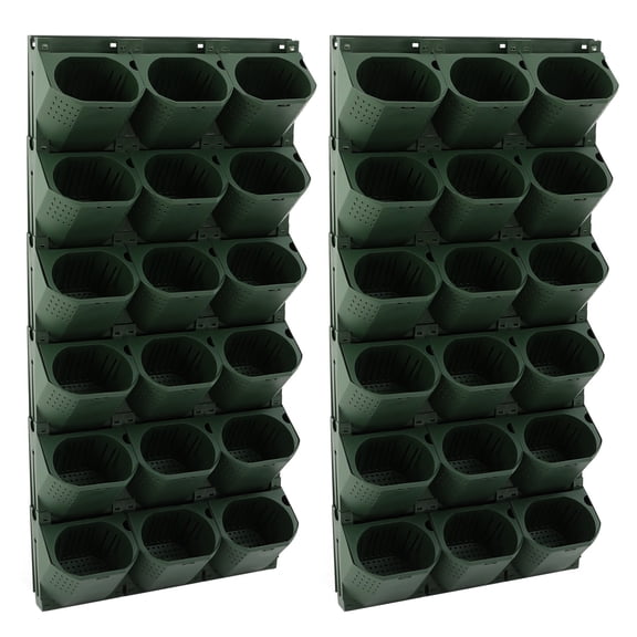 Wall Planter, Wall-Mounted Flower Pot Holder, Wall-Mounted Planter with 36 Pots, for Both Indoor and Outdoor Use