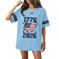 thumbnail image 6 of 250 Years 1776-2026 250th Birthday Eagle T-Shirt for Celebrate 250th Anniversary of America Patriotic Veteran Tee 250 Short Sleeved Top for Woman, 6 of 7
