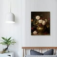 thumbnail image 4 of Nawypu  Moody Floral Wall Art Painting Dark Academia Wall Decor Vintage Botanical Canvas Wall Art Victorian Flower Art Pictures Vintage Floral Prints for Room Bedroom, 4 of 5