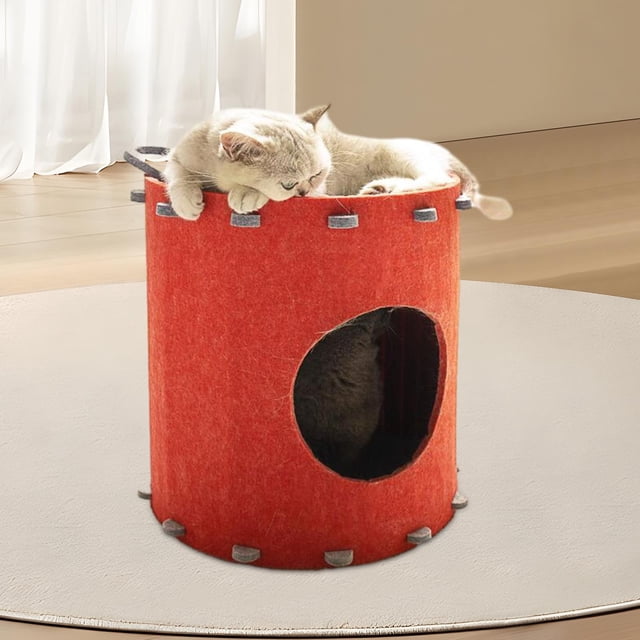 Cama para Gatos Casa para Gatos Suministros para Mascotas Refugio Escondite Escondite, Conjunto Cama Nido Cálido Cueva para Gatitos Cachorros Gatos