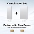 thumbnail image 4 of ANGELES HOME 32" x 30" Bi-View Medicine Cabinet with Mirror, Surface Mount or Recessed Mirror Medicine Cabinet for Bathroom, Anodized Chrome Aluminum Frame, Bathroom Mirror Cabinet with Storage, 4 of 13