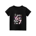 thumbnail image 5 of CCRFTGI I Was 6 Now Im 7 Shirt for Children Girls Boys Size 7 Funny Party T Shirts 2026 Summer Shirts Boys Clothes Fashion Black 7-8 Years, 5 of 5
